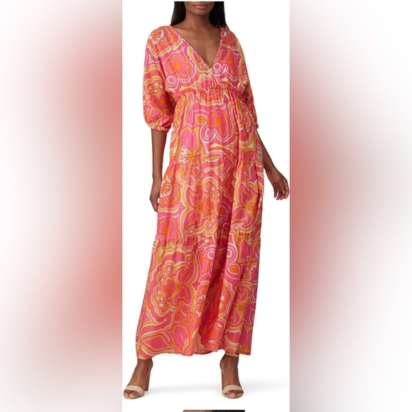 Trina Turk 25th Anniversary Acros Iris Maxi Dress - Size Small - Psyched… - Picture 1 of 16